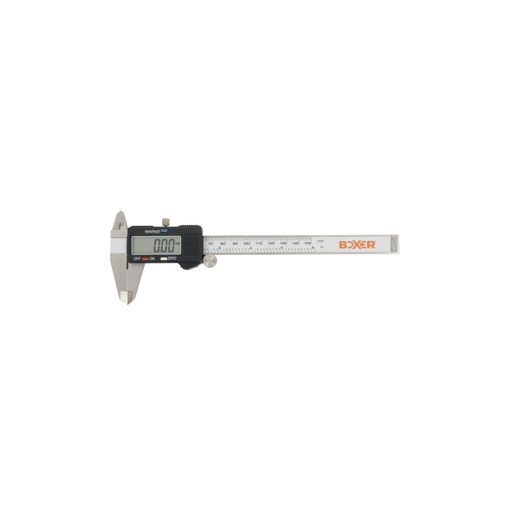 Produktbild för Boxer digital skjutmått med LCD-display 0–150 mm rostfritt s...