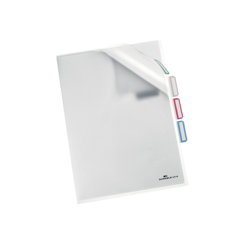 Produktbild för DURABLE - klassifikationsmapp - för A4 - tabbad - transparent (paket om 5)