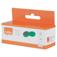 Produktbild för Nobo magnetiska whiteboardmagneter 10-pack 32 mm färgade mag...