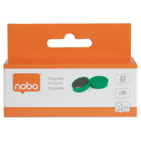 Produktbild för Nobo magnetiska whiteboardmagneter 10-pack 32 mm färgade mag...