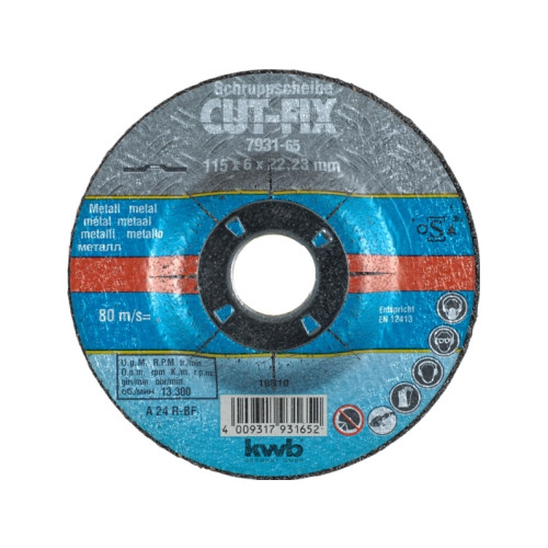 kwb kwb CUT-FIX, Slipskiva, Metall, 2,2 cm, 12,5 cm, 6 mm, 80 m/...