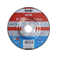 Produktbild för kwb CUT-FIX, Slipskiva, Metall, 2,2 cm, 12,5 cm, 6 mm, 80 m/...