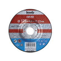 Produktbild för kwb CUT-FIX, Slipskiva, Metall, 2,2 cm, 12,5 cm, 6 mm, 80 m/...