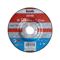 Produktbild för kwb CUT-FIX, Slipskiva, Metall, 2,2 cm, 12,5 cm, 6 mm, 80 m/...