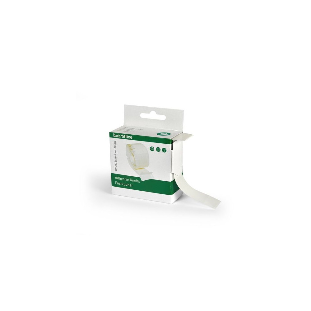 Produktbild för Klæbepuder BNT hvide 25x12x1 mm i praktisk dispenser