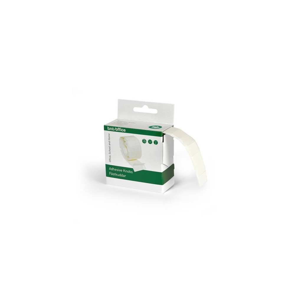 Produktbild för Klæbepuder BNT hvide 25x12x1 mm i praktisk dispenser