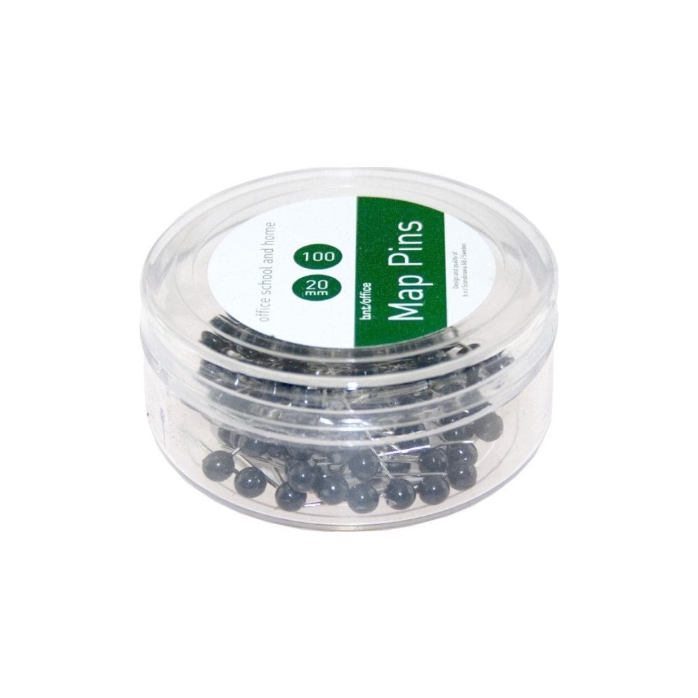 Produktbild för Kortnålar 4mmx20mm svart 100 st/pack