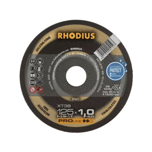 Rhodius Rhodius XT38 205701 Skärskiva rak 180 mm 22,23 mm 1 st Rostf...