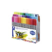 Produktbild för STAEDTLER - fiberspetspenna med två spetsar - blandfärger (paket om 120)