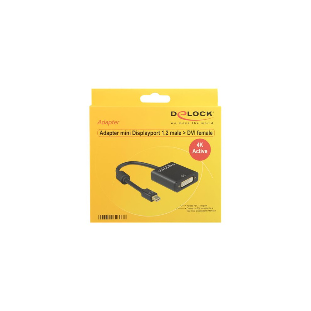 Produktbild för Delock - videokort - Mini DisplayPort till DVI-I - 20 cm