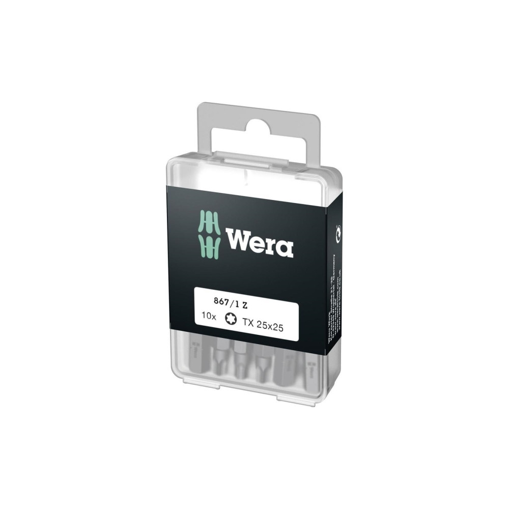 Produktbild för Wera 867/1 DIY SiS, 10 styck, Torx Plus, TX25, Rostfritt stå...