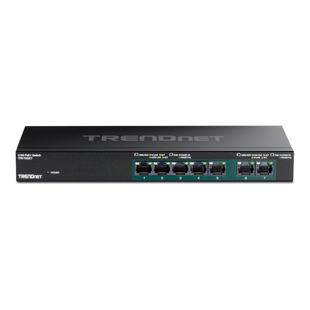 Produktbild för TRENDnet TPE TG327 - switch - 7 portar - ohanterad - TAA-kompatibel