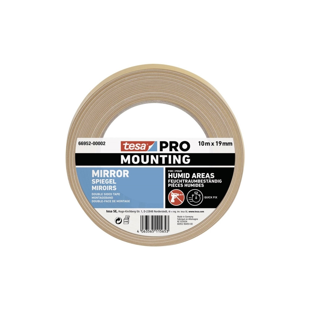 Produktbild för tesa Mounting PRO spegelmonteringsband 66952-00002-00 10 m x...