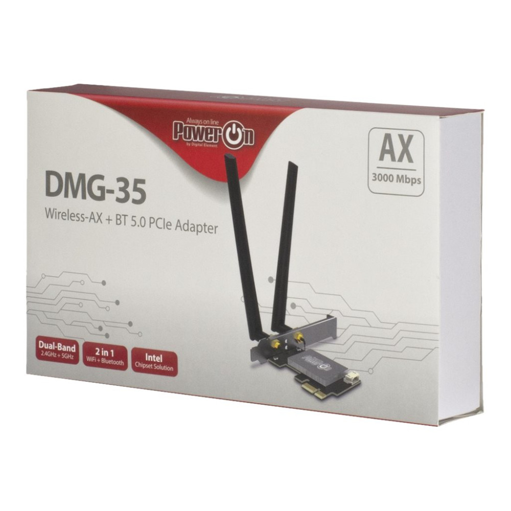 Produktbild för Inter-Tech DMG-35 - nätverksadapter - PCI Express x1