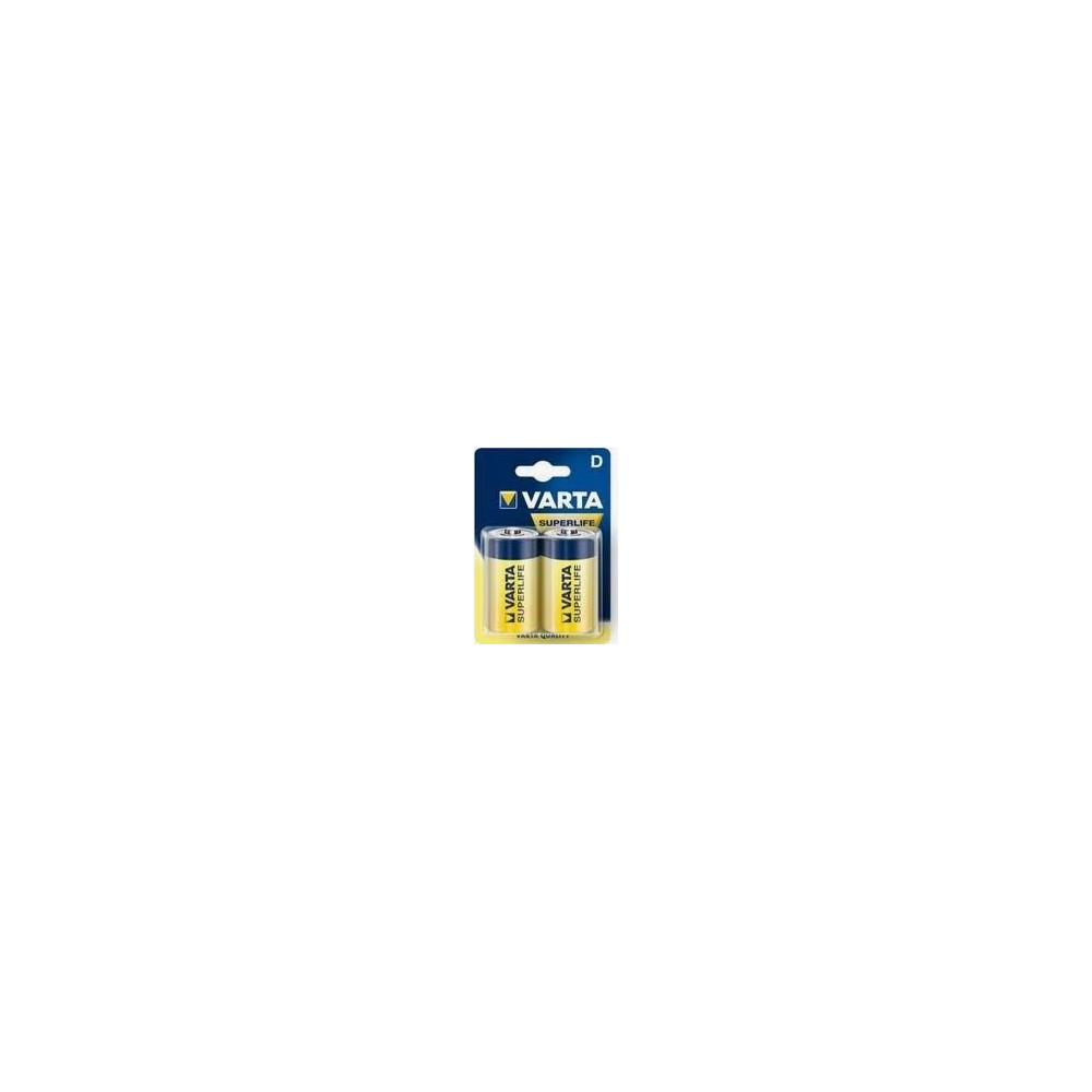 Produktbild för Varta R20 D, D, Zink-Kol, 1,5 V, 2 styck, Multifärg, 61,5 mm