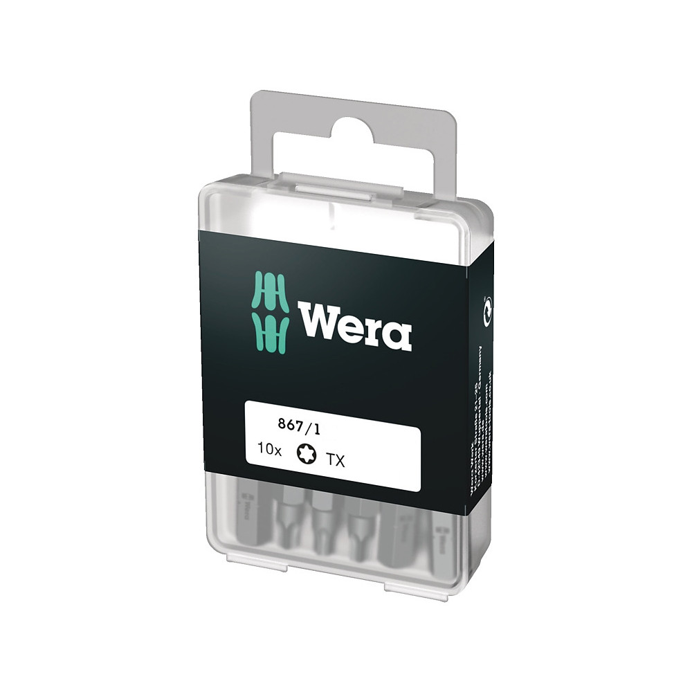 Produktbild för Wera 867/1 DIY SiS, 10 styck, Torx Plus, TX15, Rostfritt stå...