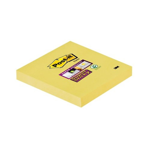 3M Post-it Super Sticky Notes, ultragul, 76 mm x 76 mm, pakke a...