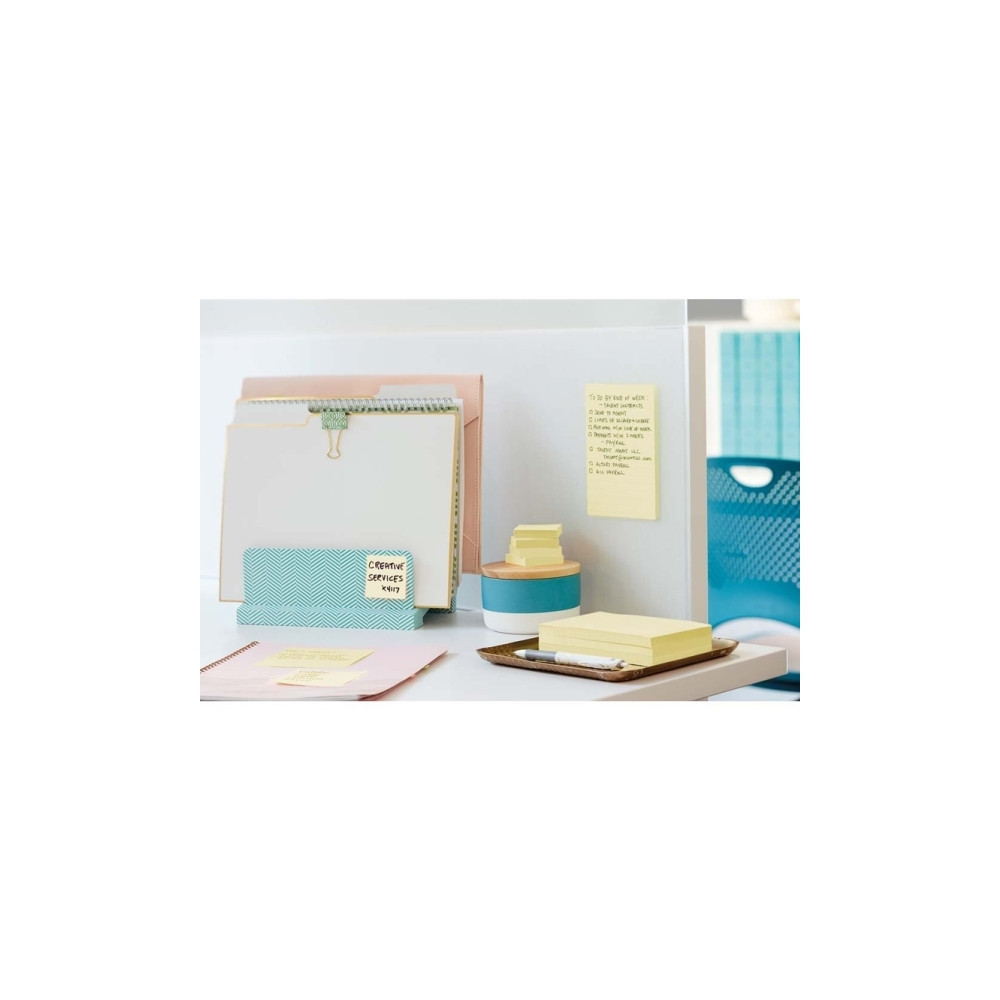 Produktbild för Post-it Super Sticky Notes, ultragul, 76 mm x 76 mm, pakke a...