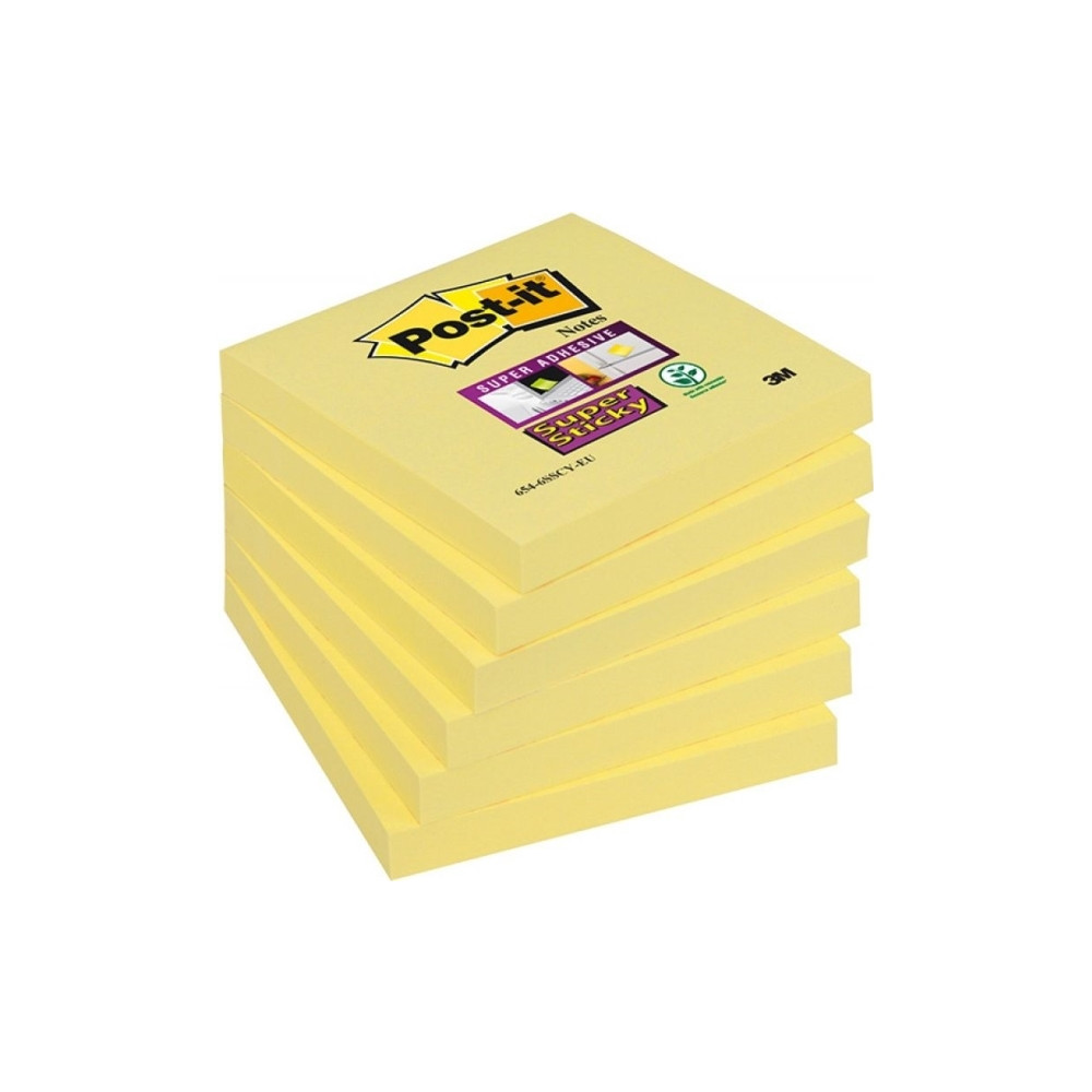 Produktbild för Post-it Super Sticky Notes, ultragul, 76 mm x 76 mm, pakke a...