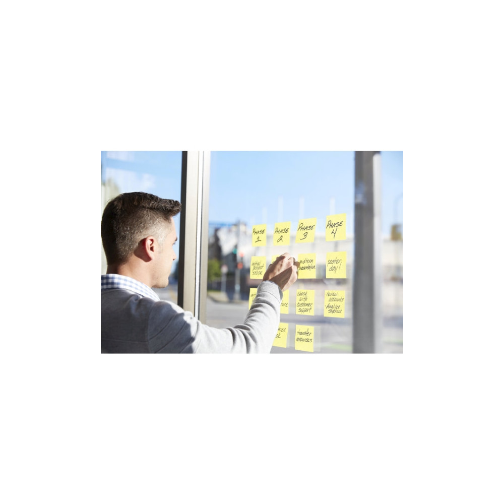 Produktbild för Post-it Super Sticky Notes, ultragul, 76 mm x 76 mm, pakke a...