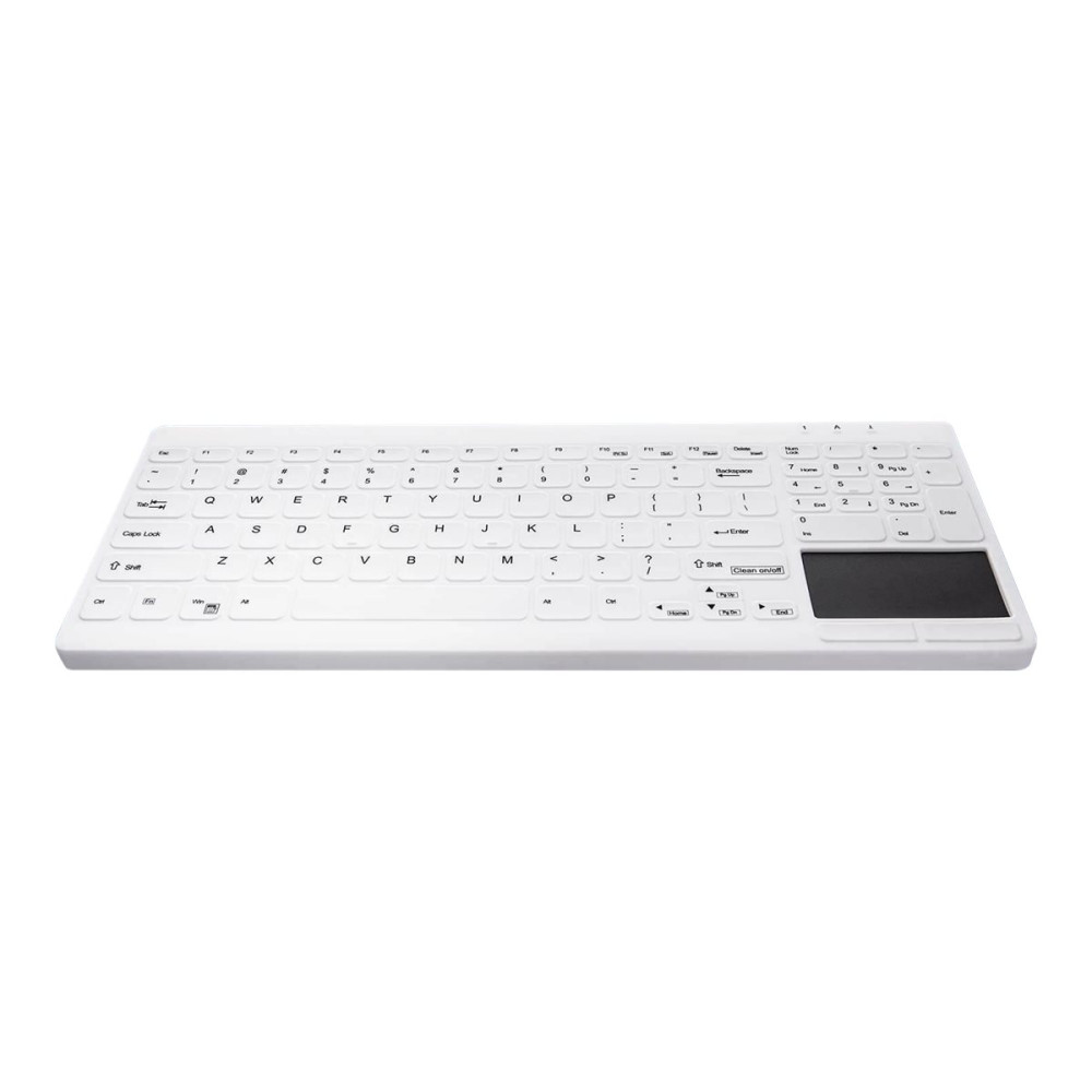 Produktbild för Active Key MedicalKey AK-C7412F - tangentbord - med pekplatta - QWERTZ - tysk - vit Inmatningsenhet