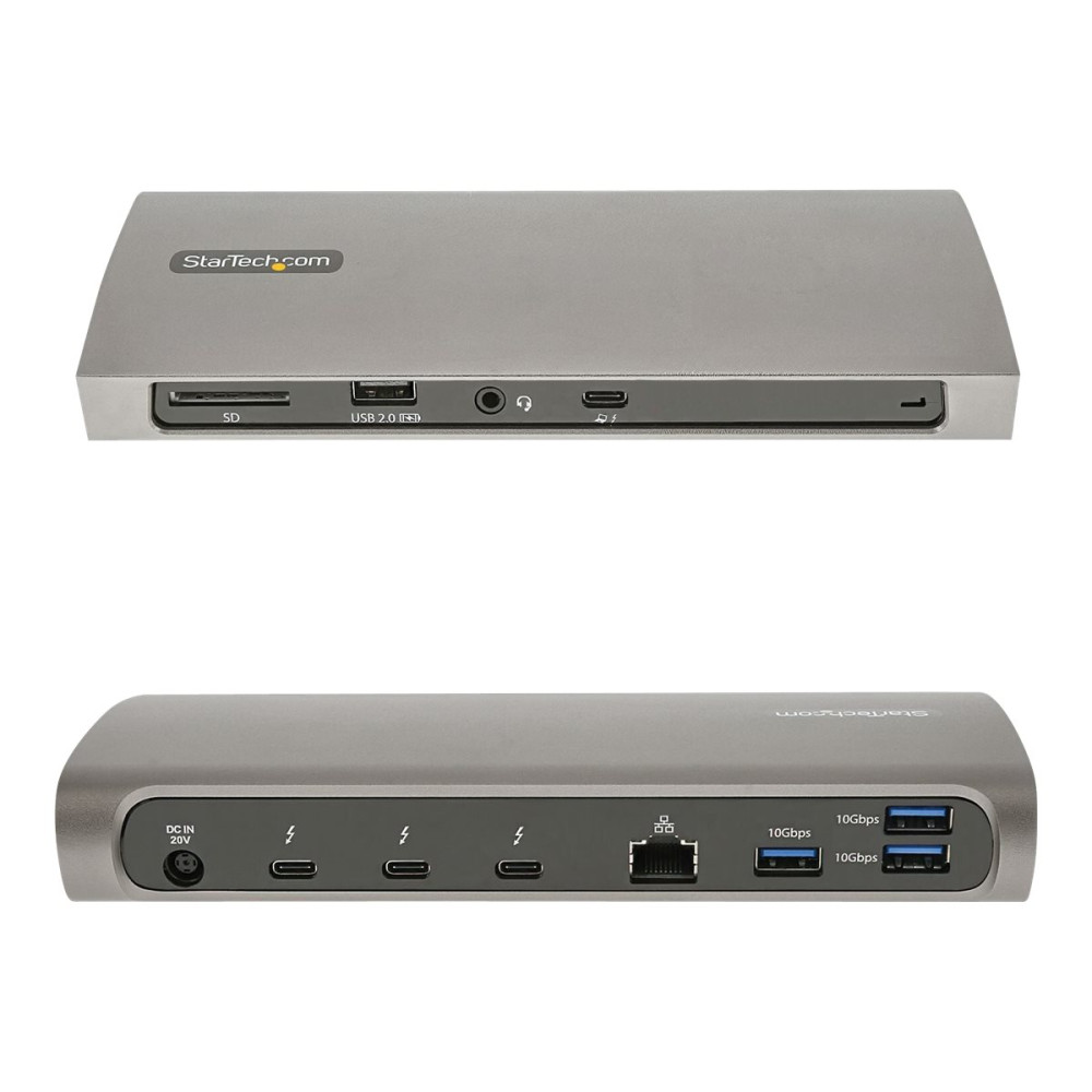 Produktbild för StarTech.com Thunderbolt 4 Dock, 96W Power Delivery, Single 8K/Dual Monitor 4K 60Hz, 3xTB4/USB4 ports, 4xUSB-A, SD, GbE, Thunderbolt 4 Docking Station for Windows or TB3 MacBook, 0.8m - dockningsstation - Thunderbolt 4 - 3 x Thunderbolt - 1GbE