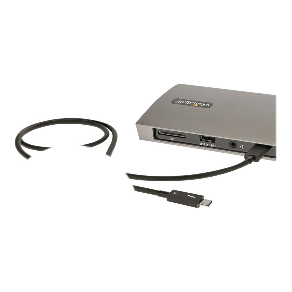 Produktbild för StarTech.com Thunderbolt 4 Dock, 96W Power Delivery, Single 8K/Dual Monitor 4K 60Hz, 3xTB4/USB4 ports, 4xUSB-A, SD, GbE, Thunderbolt 4 Docking Station for Windows or TB3 MacBook, 0.8m - dockningsstation - Thunderbolt 4 - 3 x Thunderbolt - 1GbE