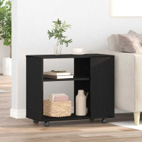 Produktbild för Sidobord svart ek 70x35x60 cm konstruerat trä