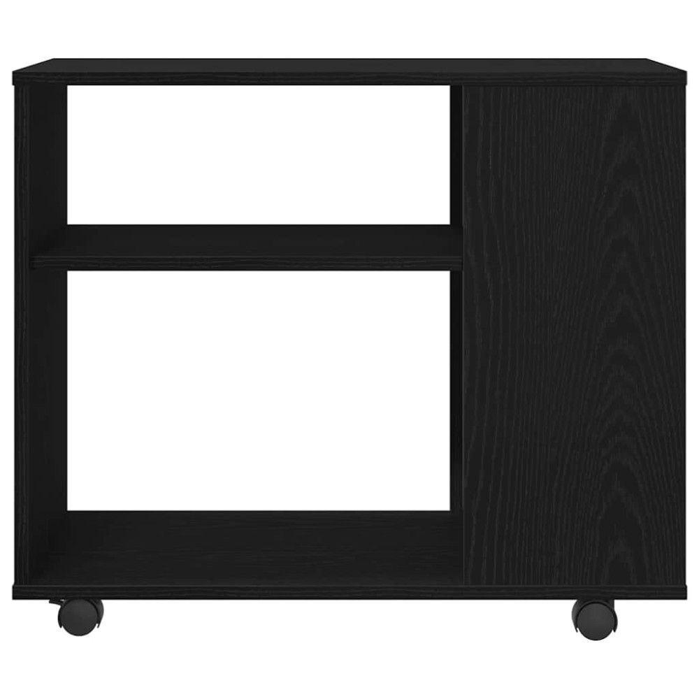 Produktbild för Sidobord svart ek 70x35x60 cm konstruerat trä
