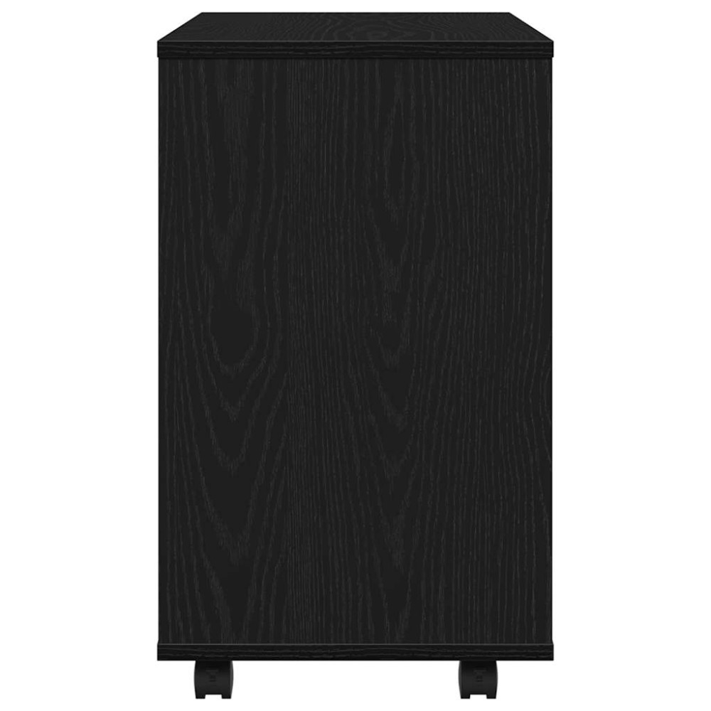 Produktbild för Sidobord svart ek 70x35x60 cm konstruerat trä