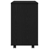 Produktbild för Sidobord svart ek 70x35x60 cm konstruerat trä