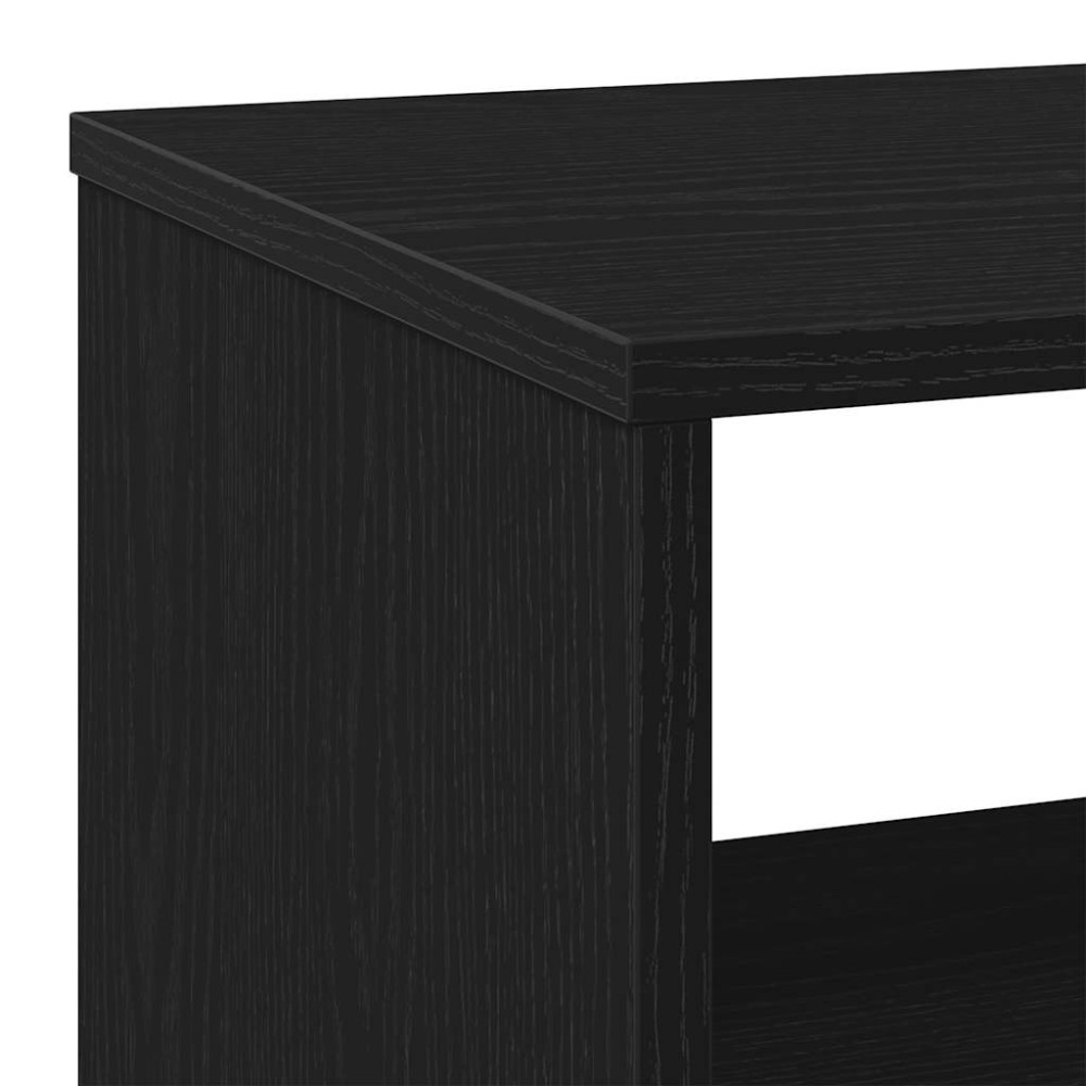 Produktbild för Sidobord svart ek 70x35x60 cm konstruerat trä