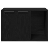 Produktbild för Kattlåda svart ek 60x40x40 cm konstruerat trä