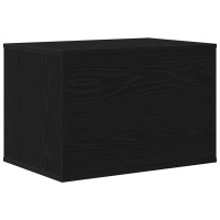Produktbild för Kattlåda svart ek 60x40x40 cm konstruerat trä