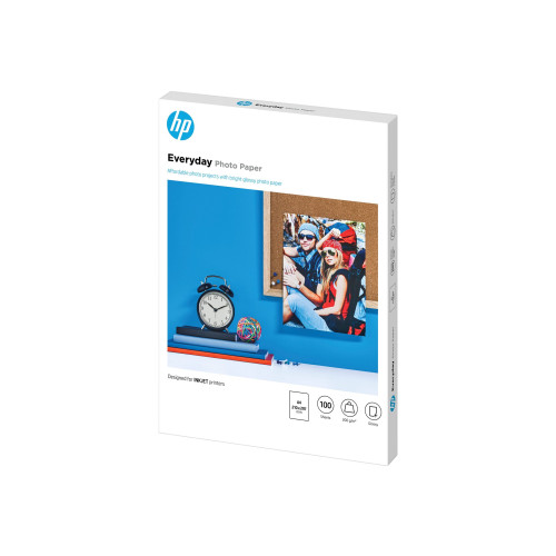 Hewlett-Packard HP Everyday Photo Paper - fotopapper - blank - 100 ark - A4 - 200 g/m²