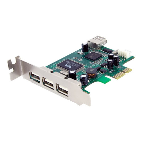 StarTech.com StarTech.com 4 Port PCI Express Low Profile High Speed USB Card - PCIe USB 2.0 Card - PCI-E USB 2.0 Card (PEXUSB4DP) - USB-adapter - PCI Express x1 - 4 portar
