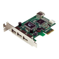 Produktbild för StarTech.com 4 Port PCI Express Low Profile High Speed USB Card - PCIe USB 2.0 Card - PCI-E USB 2.0 Card (PEXUSB4DP) - USB-adapter - PCI Express x1 - 4 portar