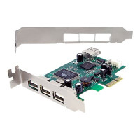 Produktbild för StarTech.com 4 Port PCI Express Low Profile High Speed USB Card - PCIe USB 2.0 Card - PCI-E USB 2.0 Card (PEXUSB4DP) - USB-adapter - PCI Express x1 - 4 portar