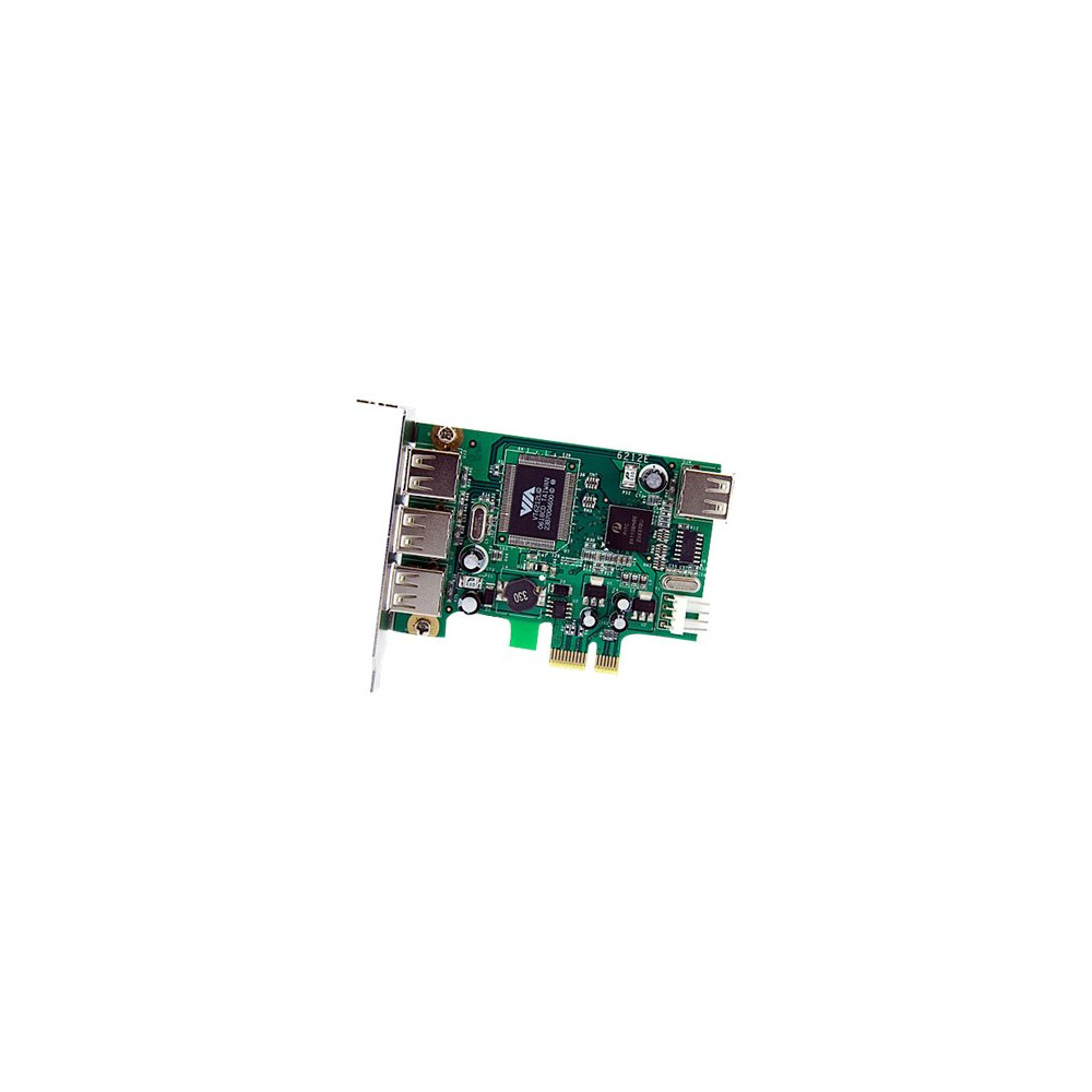 Produktbild för StarTech.com 4 Port PCI Express Low Profile High Speed USB Card - PCIe USB 2.0 Card - PCI-E USB 2.0 Card (PEXUSB4DP) - USB-adapter - PCI Express x1 - 4 portar
