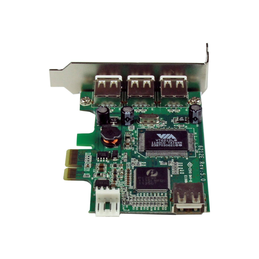Produktbild för StarTech.com 4 Port PCI Express Low Profile High Speed USB Card - PCIe USB 2.0 Card - PCI-E USB 2.0 Card (PEXUSB4DP) - USB-adapter - PCI Express x1 - 4 portar
