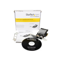 Produktbild för Startech Dual Port PCI Express (PCIe x4) Gigabit Ethernet Server Adapter - 2 Port Network Card - Intel i350 NIC - GbE Network Card (ST2000SPEXI) - nätverksadapter - PCIe 2.1 x4 - Gigabit Ethernet x 2
