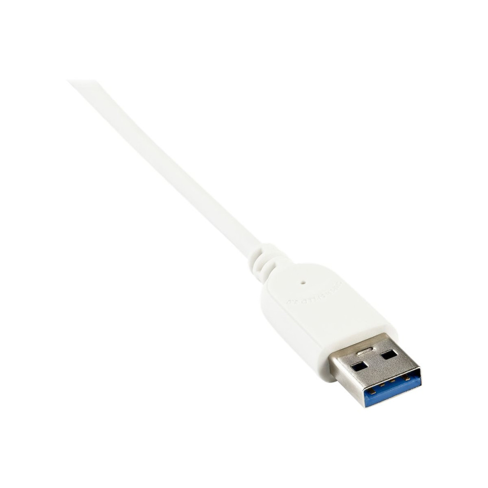 Produktbild för Startech Bärbar USB 3.0-hubb med 3 portar plus Gigabit Ethernet - inbyggd kabel - hubb - 3 portar
