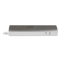 Produktbild för Startech Bärbar USB 3.0-hubb med 3 portar plus Gigabit Ethernet - inbyggd kabel - hubb - 3 portar
