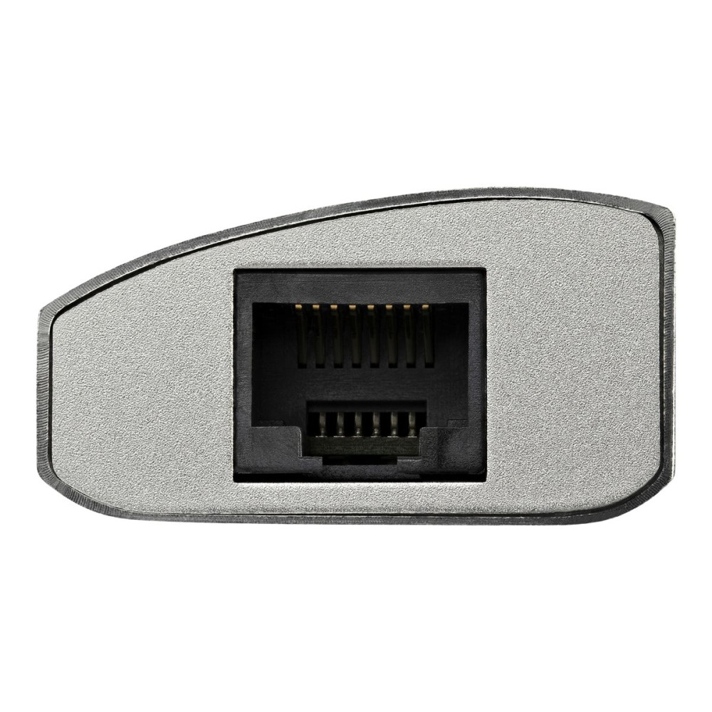 Produktbild för Startech Bärbar USB 3.0-hubb med 3 portar plus Gigabit Ethernet - inbyggd kabel - hubb - 3 portar