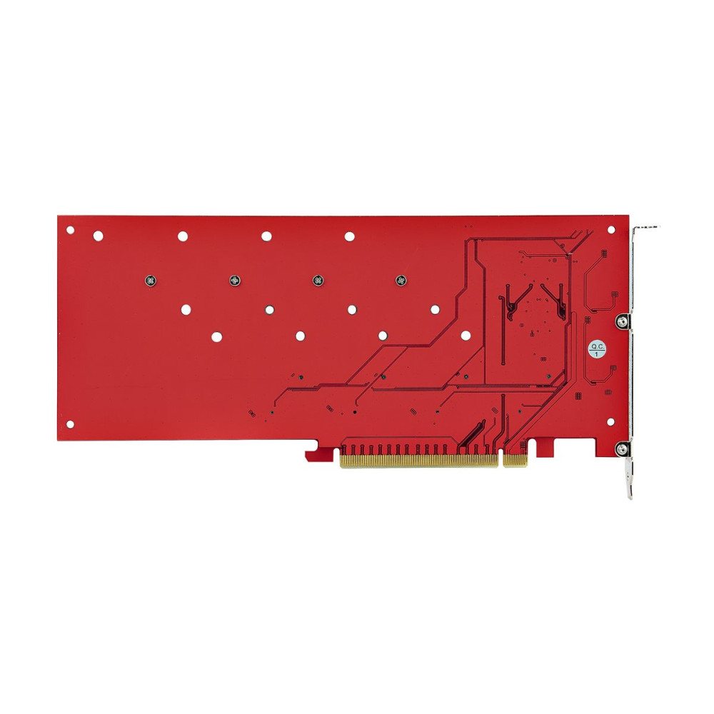 Produktbild för StarTech.com Quad M.2 PCIe Adapter Card, x16 Quad NVMe or AHCI M.2 SSD to PCI Express 4.0, Up to 7.8GBps/Drive, For 2242/2260/2280/22110mm PCIe M-Key M2 SSDs, Bifurcation Required - PC/Linux Compatible (QUAD-M2-PCIE-CARD-B) - gränssnittsadapter - M.2 Card