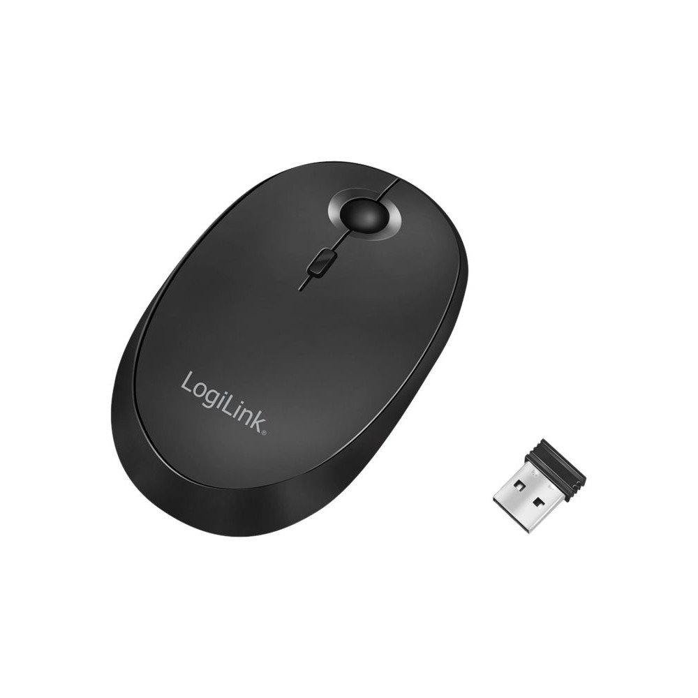 Produktbild för LogiLink - mus - 2.4 GHz, Bluetooth 4.0 - svart