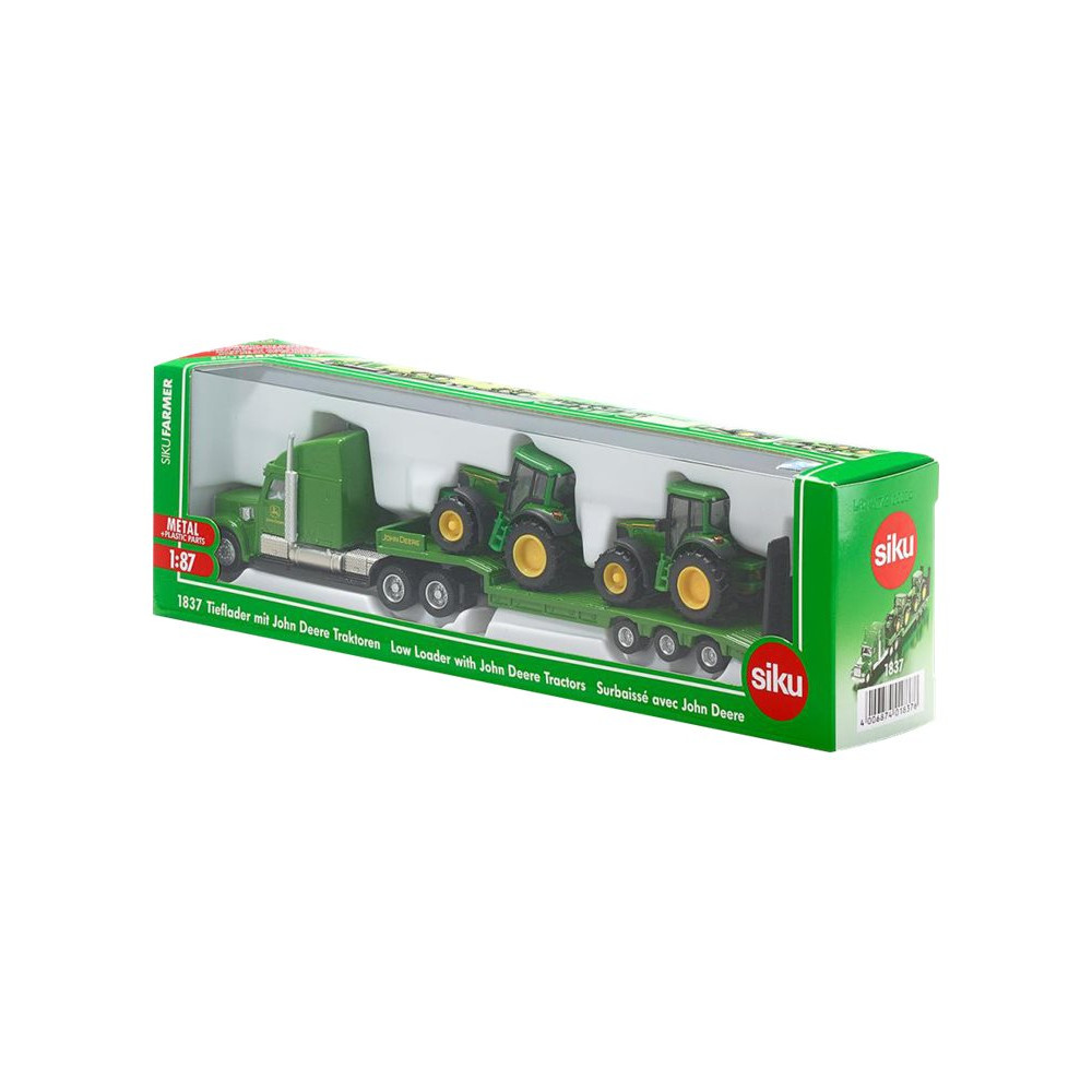 Produktbild för Siku Farmer - Låg lastare med John Deere traktorer