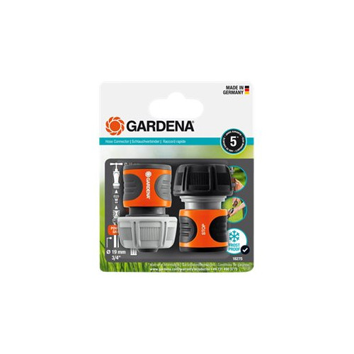 Gardena Gardena - slangkopplingskit för kran - lämplig för 19 mm (3/4") slang - ljust, mörka