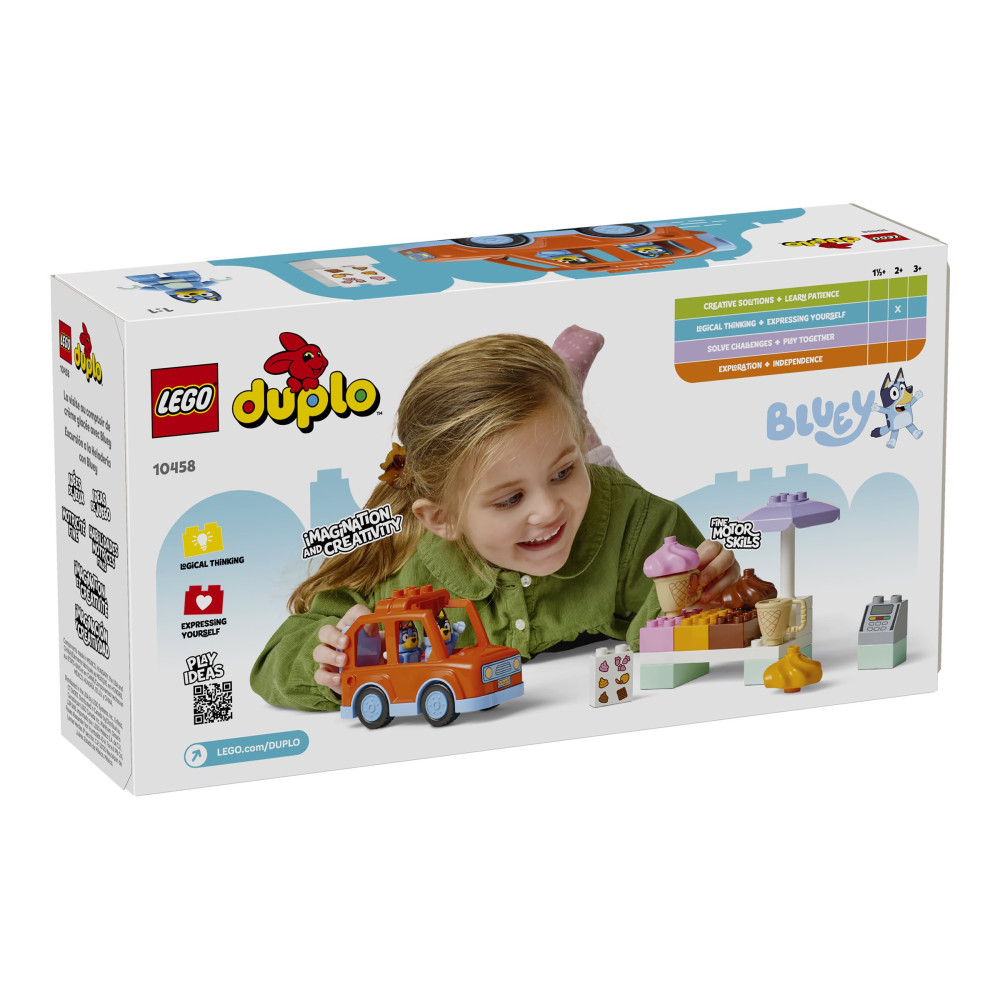 Produktbild för LEGO DUPLO Bluey 10458 - Glassutflykt med Bluey - byggsats
