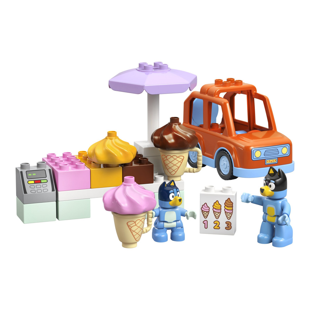 Produktbild för LEGO DUPLO Bluey 10458 - Glassutflykt med Bluey - byggsats